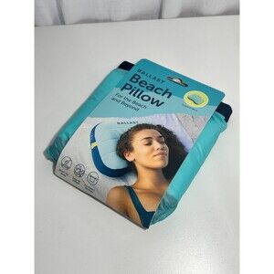 BALLAST Inflatable Beach Pillow Camping Pool Soft NEW IN PACKAGE Tropical Blue